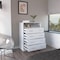 Tuhome Peru L Four Drawer Dresser, Superior Top, One Open Shelf, White CLB6744 - alternate 3
